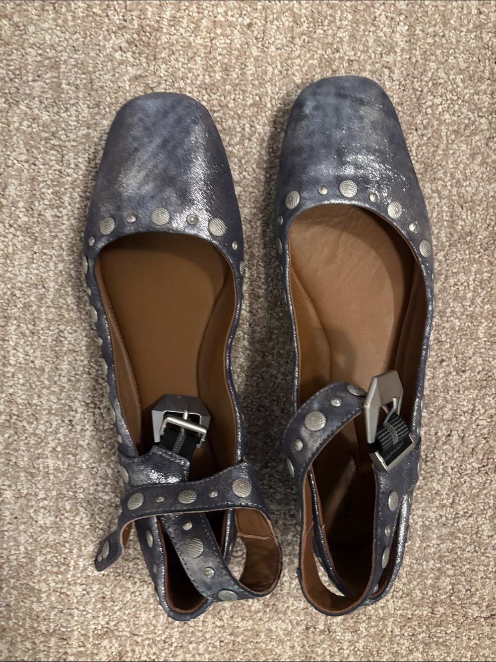 Metallic Silver Studded Mystic Mary Jane Flat - Picture 3 of 3